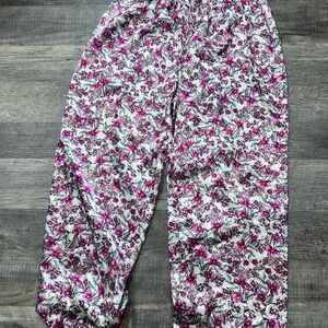 Adonna Pink and White Floral Pajama Pants